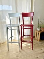 2 Barstühle (rot und weiss), Vintage look