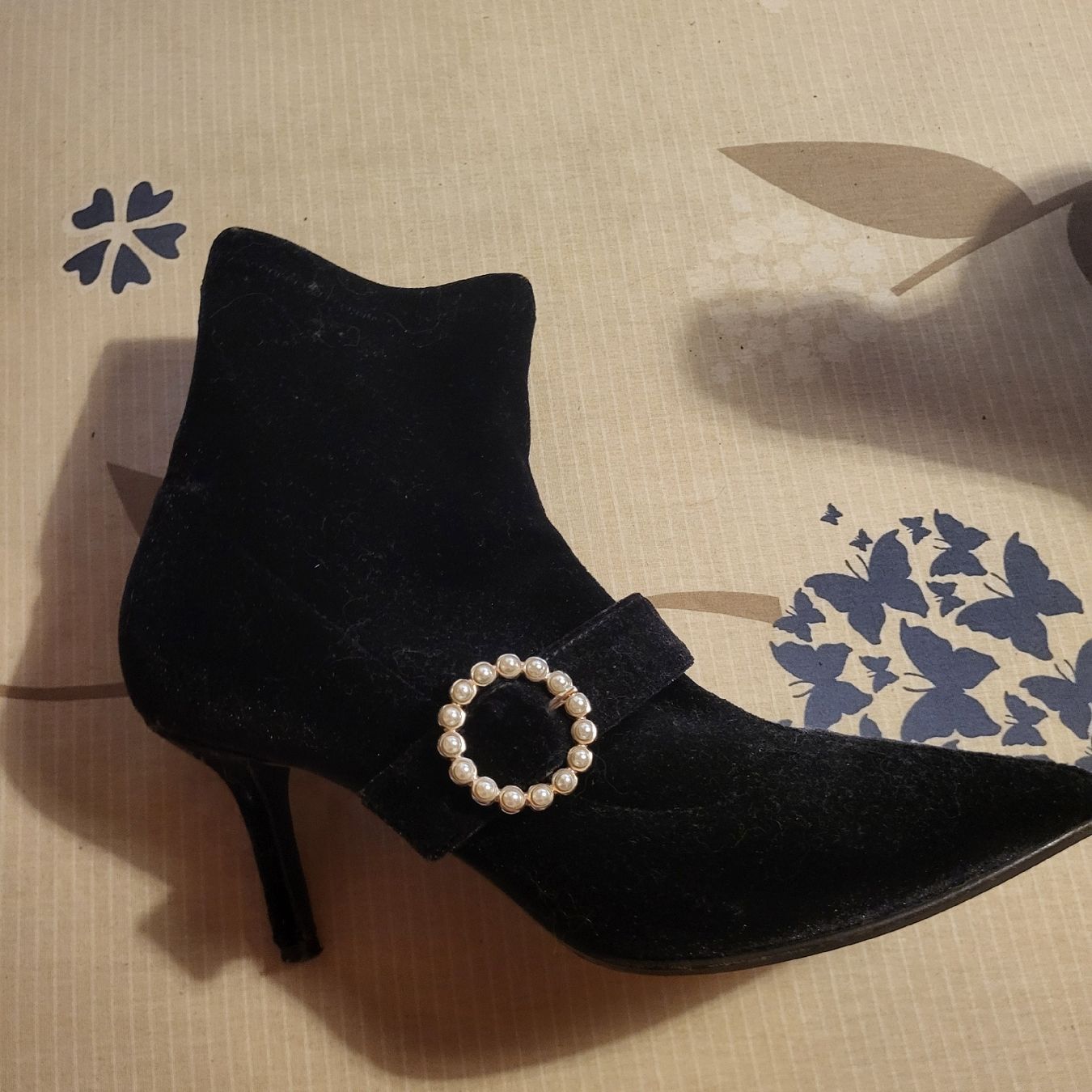 Navyboot Scarpe da donna: Elegante Samt Navyboot-Stiefeletten mit Perlen, Grösse 39 – Usato da Malans GR venduto da caroline_F.85 4