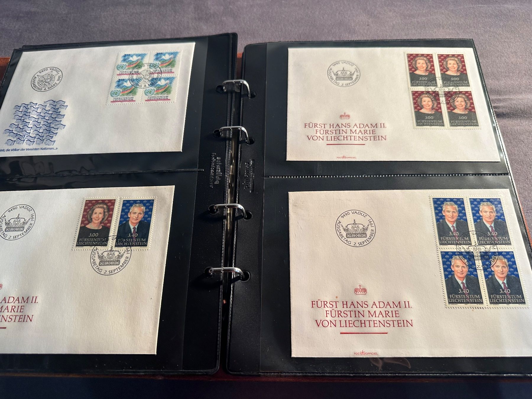 Tutti i francobolli: Album Lichtenstein FL Sammlung FDC – Usato da Stettfurt venduto da 2442 8
