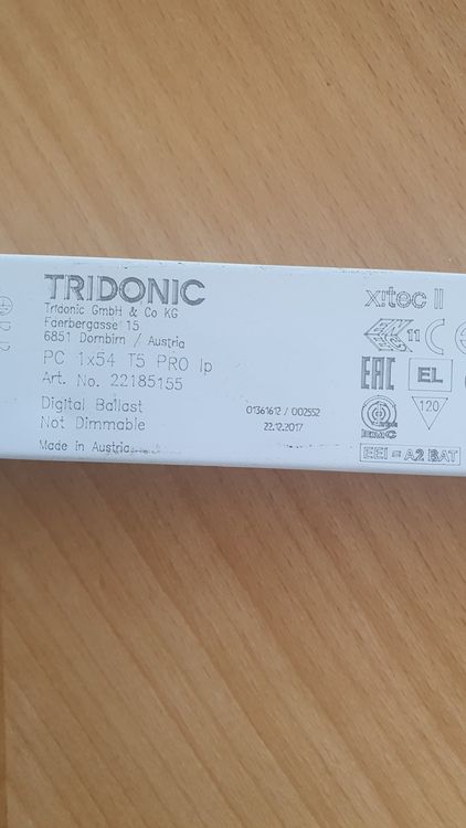 Tridonic EVG Elektronisches Vorschaltgerät 1x40W - Energieeffizient Für Leuchtstofflampen
