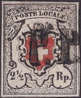 14I.b (Poste Locale, tiefschwarz/braunrot) +P.P. St.Gallen +