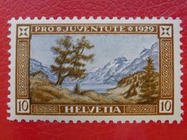 1929: J50 mit Abart "stark verschobener Unterdruck"!