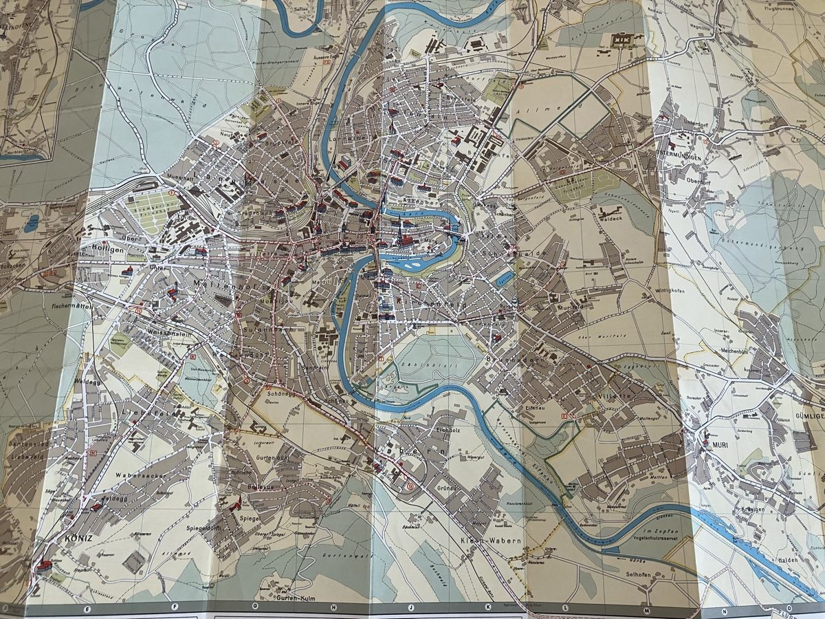 Landkarten & Atlanten: Karte von Bern  Stadtplan Bern im Masstab 1:12500 – Gebraucht aus Willisau von son_lq7g 4