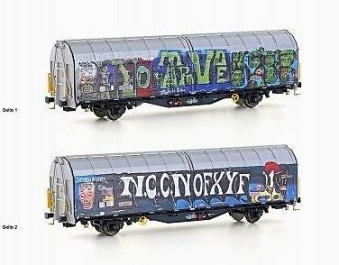 SBB/CFF/FFS Modelleisenbahnen: Albert Schiebewandwagen HO Hbbillns SBB Graffiti Edition – Neu und originalverpackt aus Schwändi GL von Ole30 4