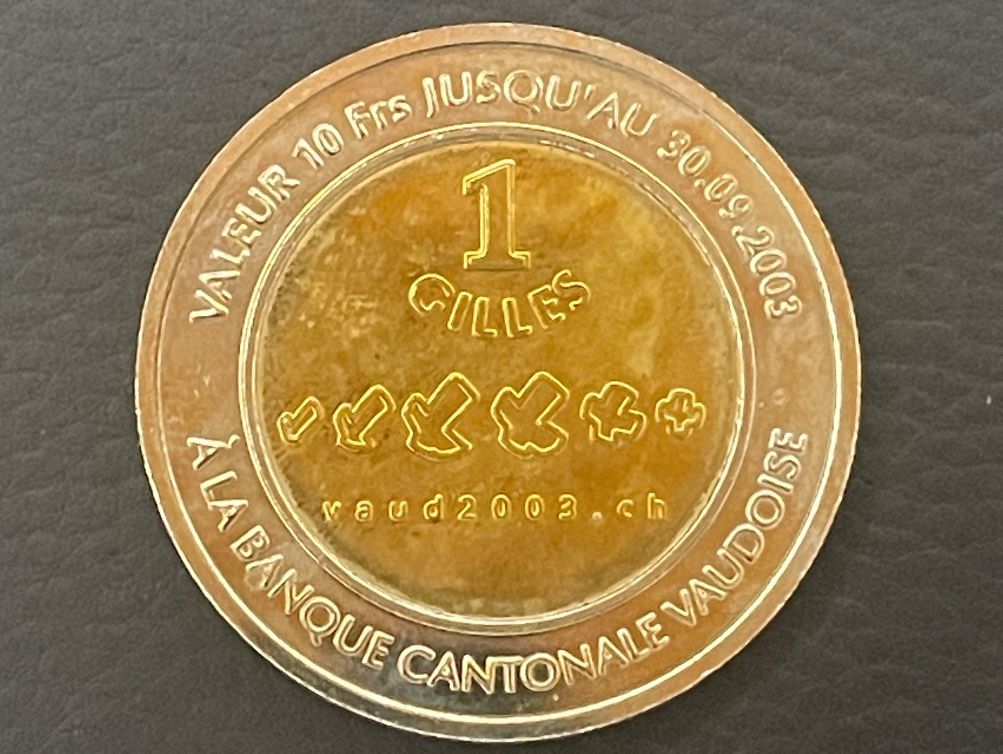 Tutti le monete: Pièce de collection 1 Cilles Vaud 2003 - Rare! – Usato da Lausanne venduto da jbd_g9s7