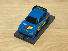 Tomy AFX Racing Turbo Rallye Peugeot 205 blau