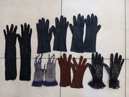 6 Paar Damenhandschuhe Vintage