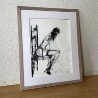 Akt Modern Art Black White Erotik Frau Stockings Dessous