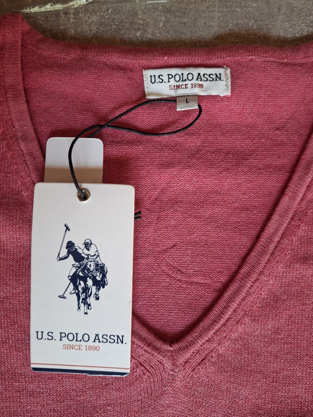US Polo Maglioni & Felpe: Pull en tricot marque U.S. Polo Assn. rose taille L coton – Nuovo e nell'imballaggio originale da Villiers venduto da san_jn5w 3