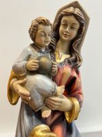 Grosse Geschnitzte Heilige Maria Muttergottes Holz H 57 cm