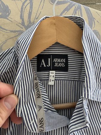 Armani Jeans Striped Shirt - Stylish & light, size M.