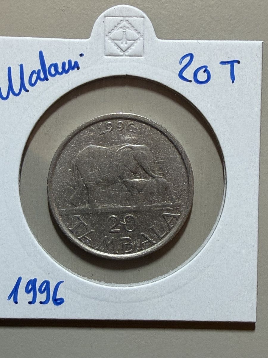 Tutti le monete: Malawi - 20 Tambala - 1996 – Usato da Payerne venduto da Mike1682