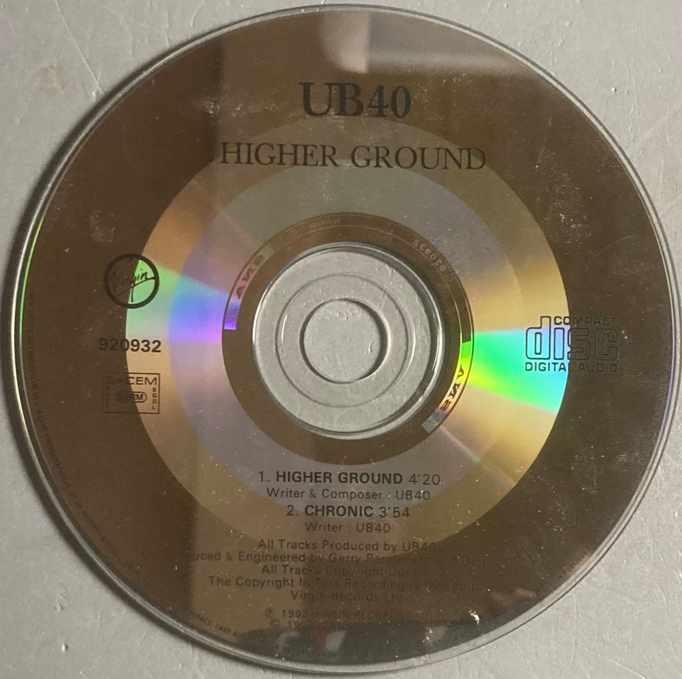 CDs: UB40 - HIGHER GROUND – Gebraucht aus Poliez-Pittet von Newtown-Records 1