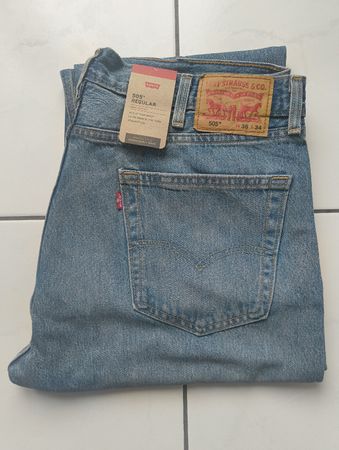 Levi's 505 Regular Jeans blau Grösse W38 L34 neu
