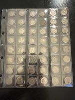 Collection de pièces de 5cts ancienne, 48 pièces