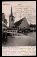 Relief-AK Herisau, An der Kirche, 1904
