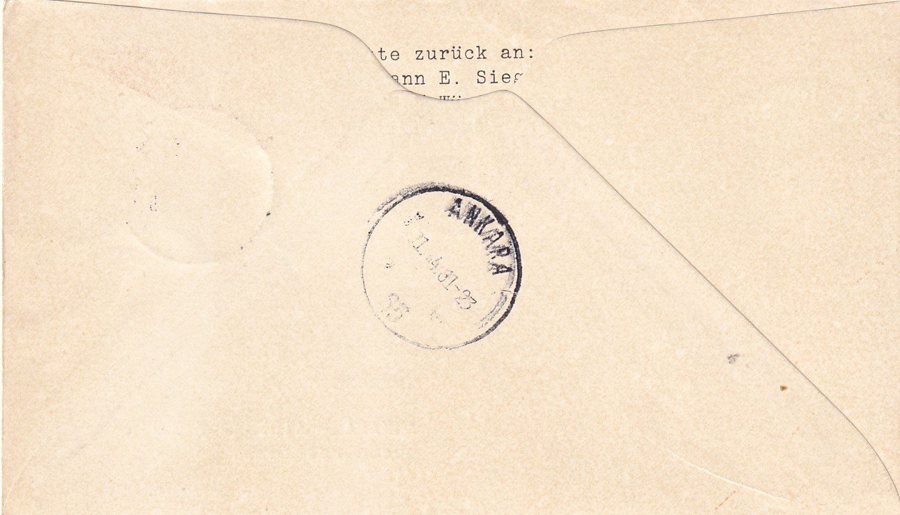 Tous les timbres: Erstflug Lufthansa Düsseldorf - Ankara 1961 – D'occasion à Baar par Asmara111 1