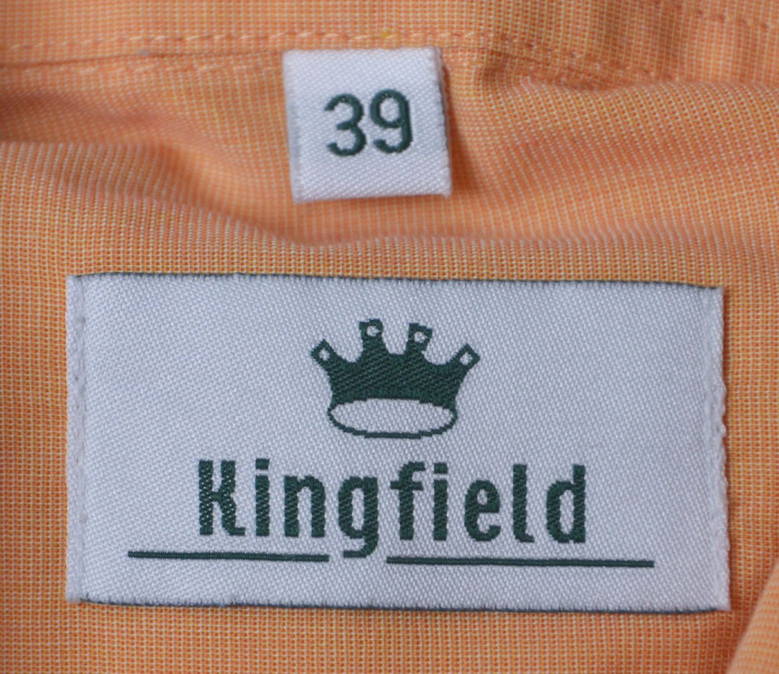 Hemden: oranges Kurzarm Herrenhemd von Kingfield, Grösse: 39 – Gebraucht aus Niederhasli von littledrop 2