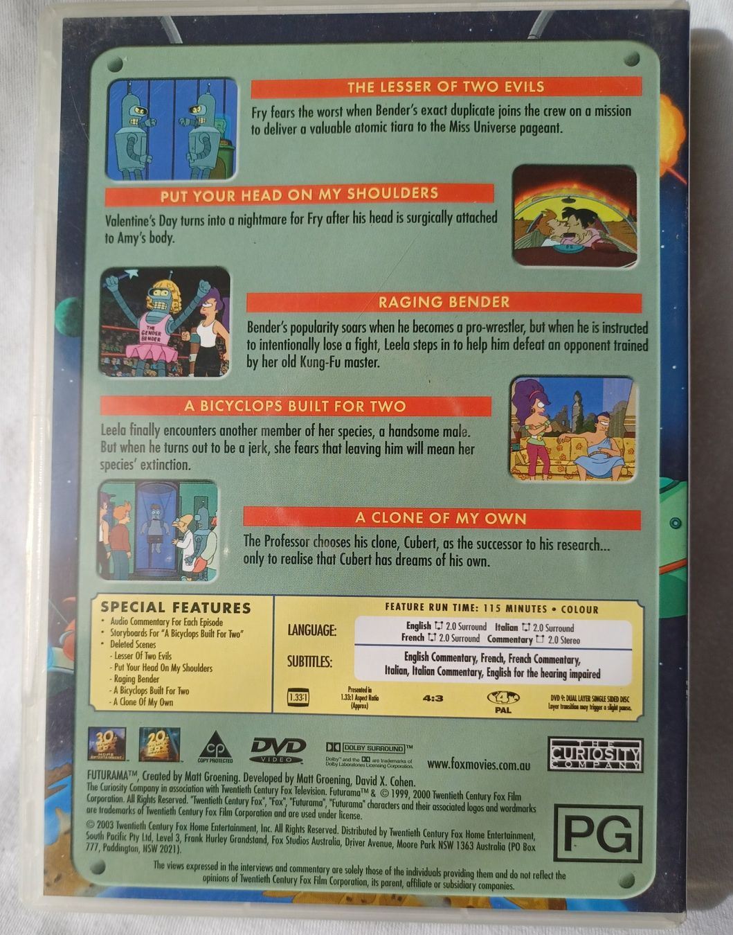 Alle DVDs: Futurama 1xDVD: Disc 2 der Staffel 2 – Gebraucht aus Zürich von DarioMario 1