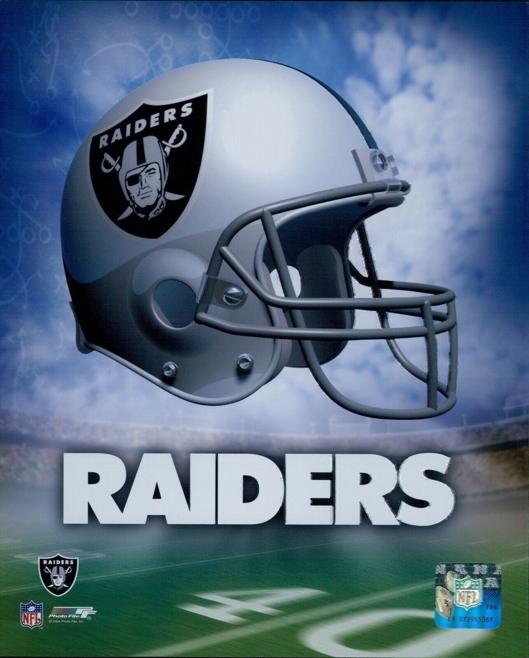 NFL Carte collezionabili: NFL Raiders Helm Logo Sport Plakette – Nuovo e nell'imballaggio originale da Reinach BL venduto da RetroGamesSportsMore 3