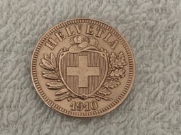 2 centimes/Rappen 1910 B