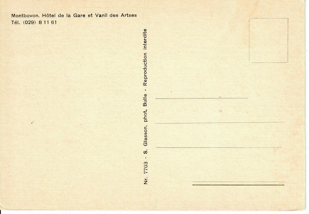 Cartoline postali: Montbovon – Usato da Hochdorf venduto da Ziegel-16 1