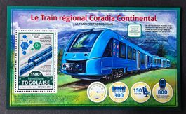 Togo-Mi Block 1389 ** (2016) Bahnmotive