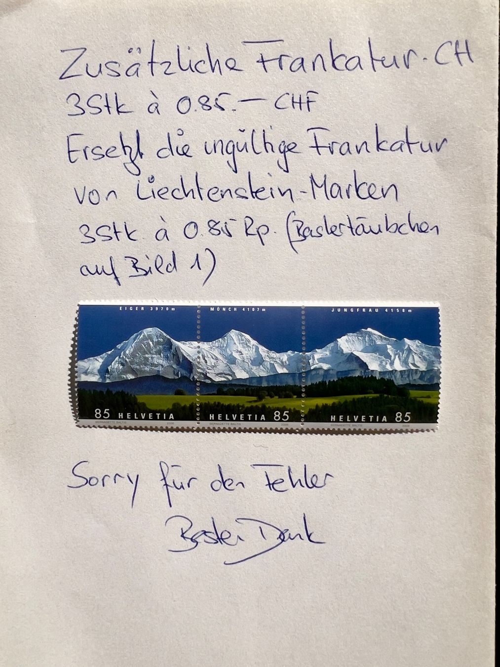 Tous les timbres: Frankatur postfrisch CHF 100.- – Neuf (Voir description) à Glattbrugg par Artos67 5