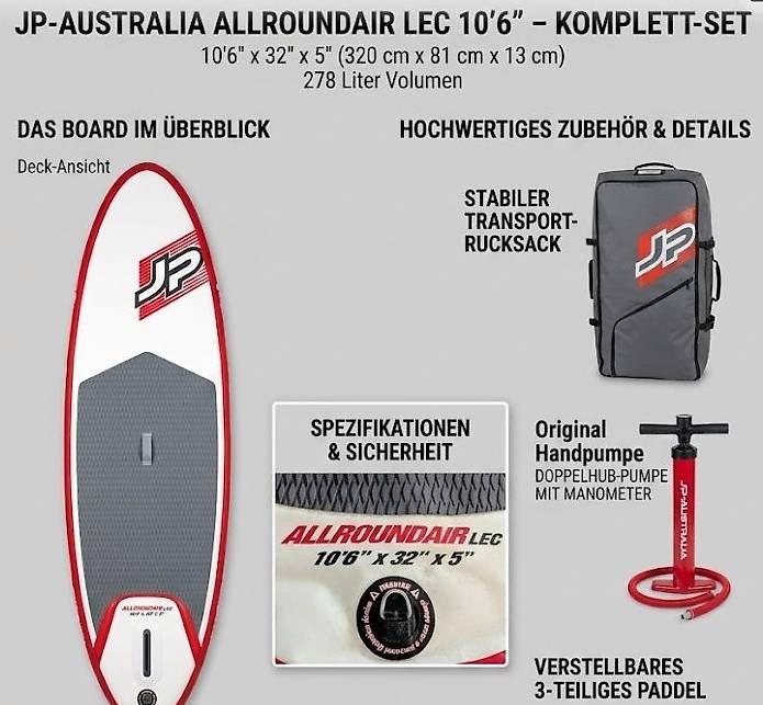 Tavole da surf e di nuoto: JP-Australia SUP AllroundAir 10'6 – Usato da Rotkreuz venduto da Lyfoos 4