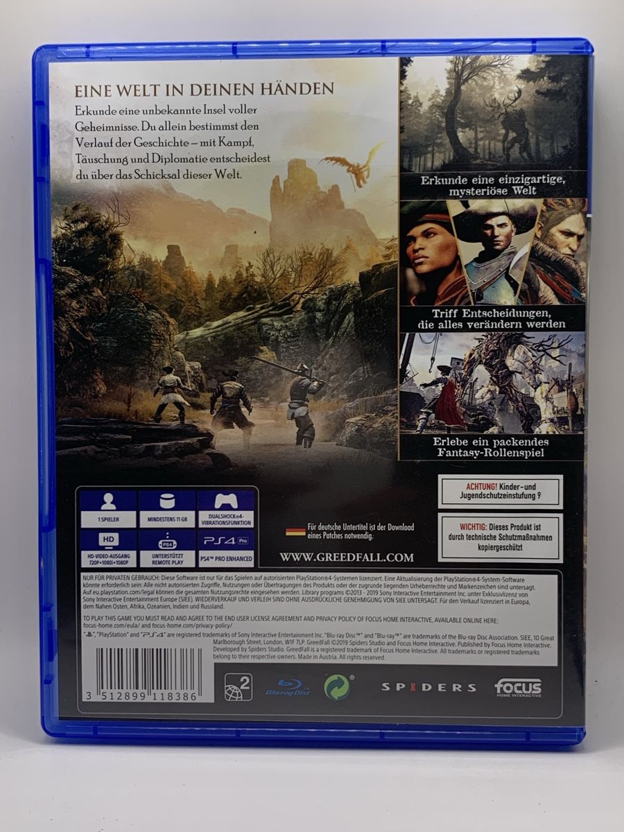 Sony Jeux: GreedFall - PS4 – D'occasion à Ostermundigen par RG-Collector 1