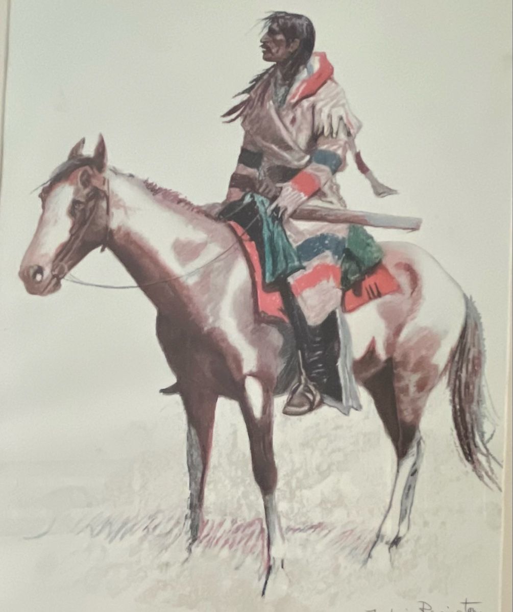 Grafiken & Lithographien: Original Frederic Remington Lithographie 1901, gerahmt. – Gebraucht aus Riehen von mcmal 3