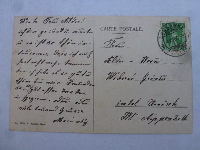 Cartoline postali: Ansichtskarte Lausanne et les Alpes 1908 – Usato da Walkringen venduto da Casablanca777 1
