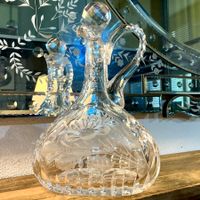 JUGENDSTIL BLEIKRISTALL KARAFFE UM 1900, FRANKREICH