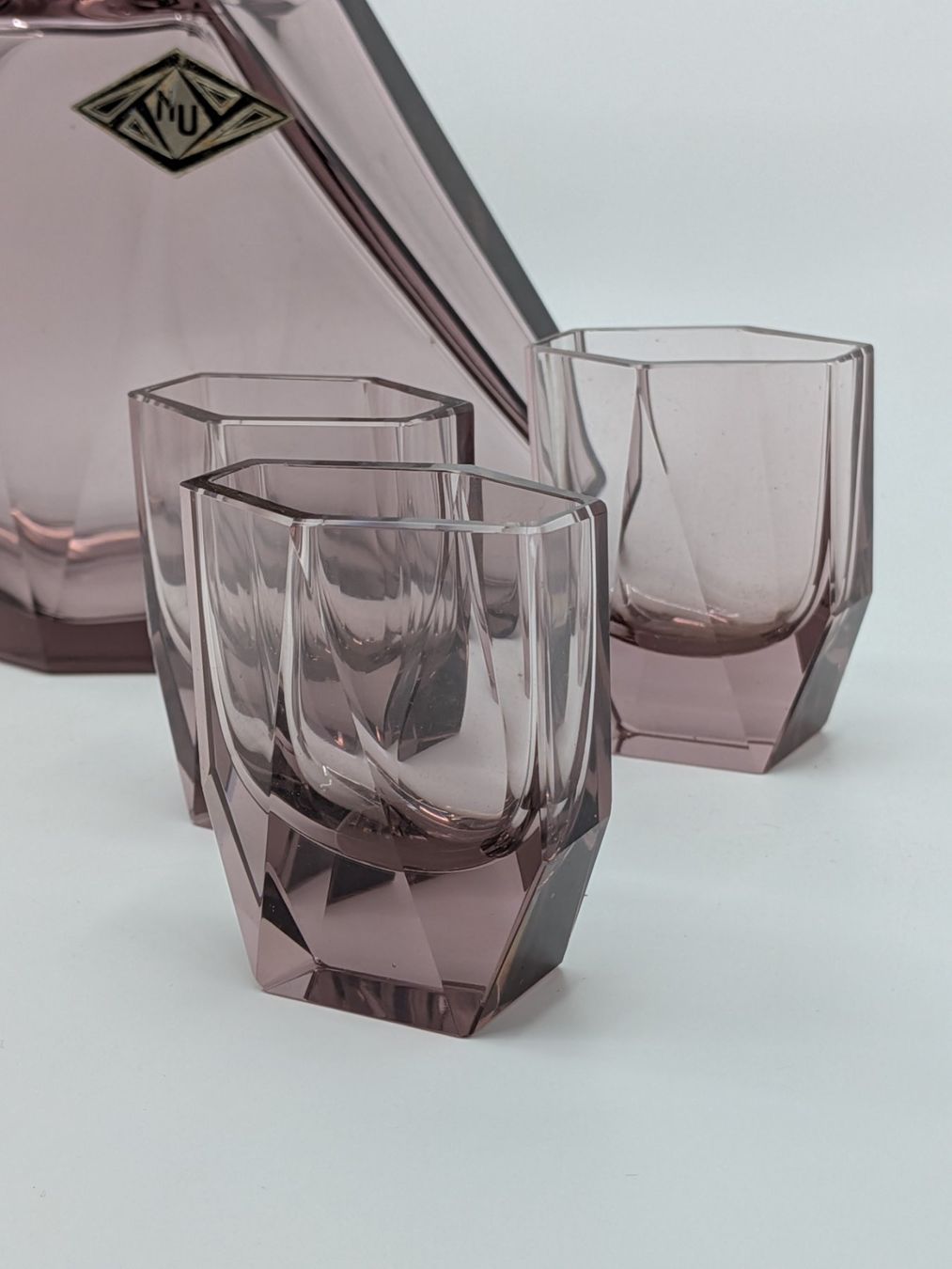 Caraffe: Art Deco Kristallglas Set Karaffe & Gläser – Usato da Emmen venduto da magelan 2