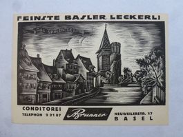 Werbekarte Feinste Basler Leckerli