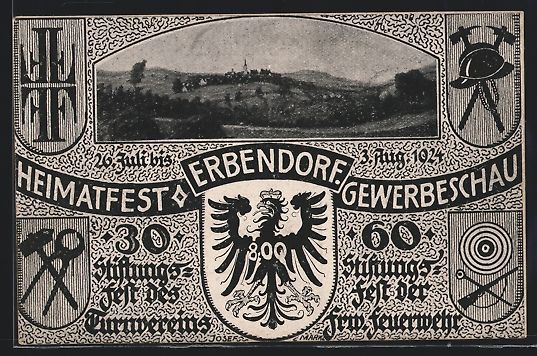 Pompieri: Erbendorf, 60. Stiftungsfest der frw. Fe – Usato da Berlin venduto da bartko-reher