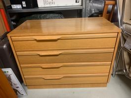 Nordische Vintage Design Eichen Holz Kommod