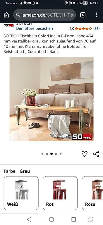 Sonstiges Mobiliar: Möbelfüsse für couchtisch oder bank – Neu und originalverpackt aus Abtwil AG von chr_fv7z 3