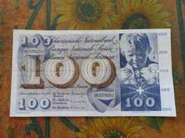 SUISSE  100  Francs  1973  (9262)  Billet