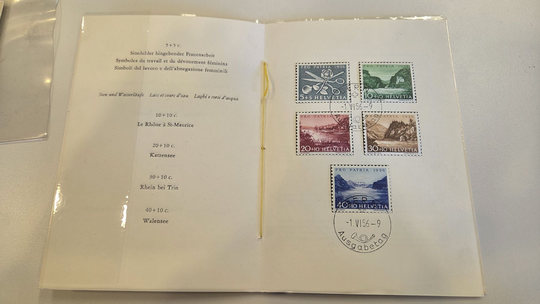 Alle Briefmarken: 1956 FDC Folder Pro Patria – Gebraucht aus Arni AG von Moth68