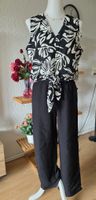 Ladies blouse and trousers black size M