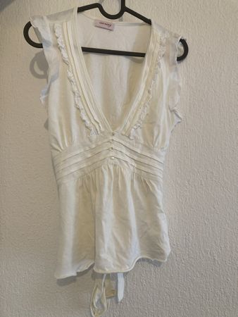 Orsay sleeveless blouse white with tie back detail