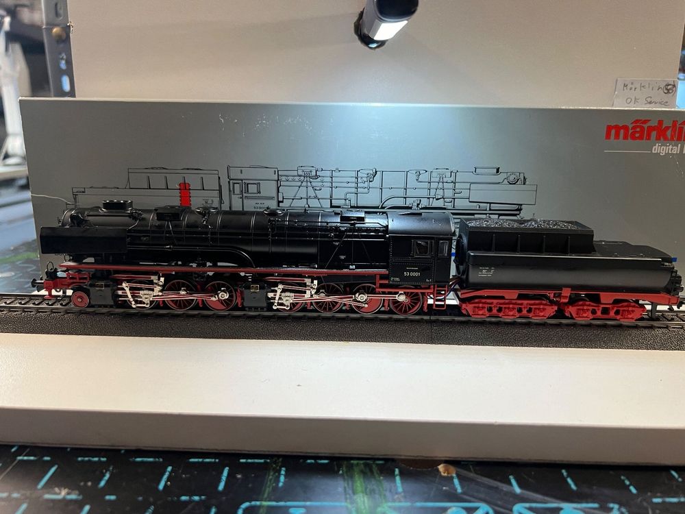 Locomotive Märklin A. Borsig Berlin N°4871 – Époque 3, HO, Noir Et Rouge, Vintage 1900