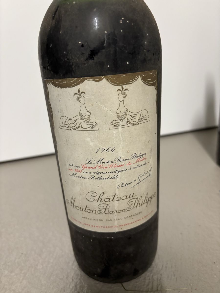 Vino: Chateau Mouton Baron Philippe 1966 Wein Flasche – Usato da Kerns venduto da lam_s9yn