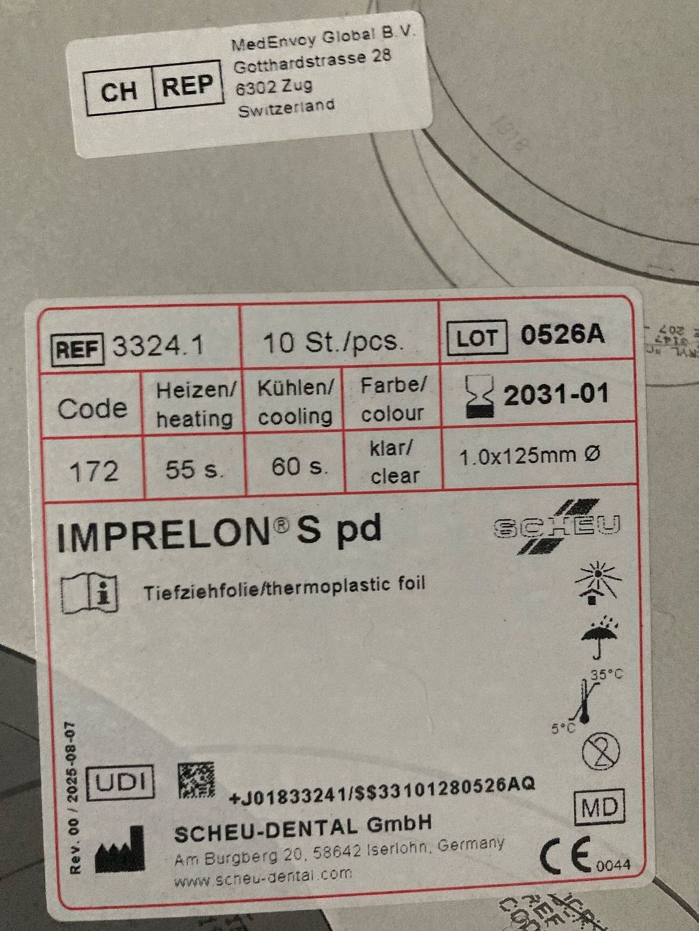 Folien: Scheu Imprelon S pd Paket – Neu und originalverpackt aus Kaltbrunn von Silberkiste 3