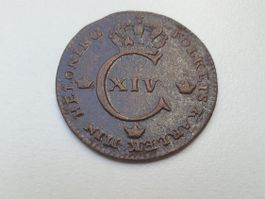 🇸🇪 Schweden 1/4 Skilling 1825 Karl XIV KM#595