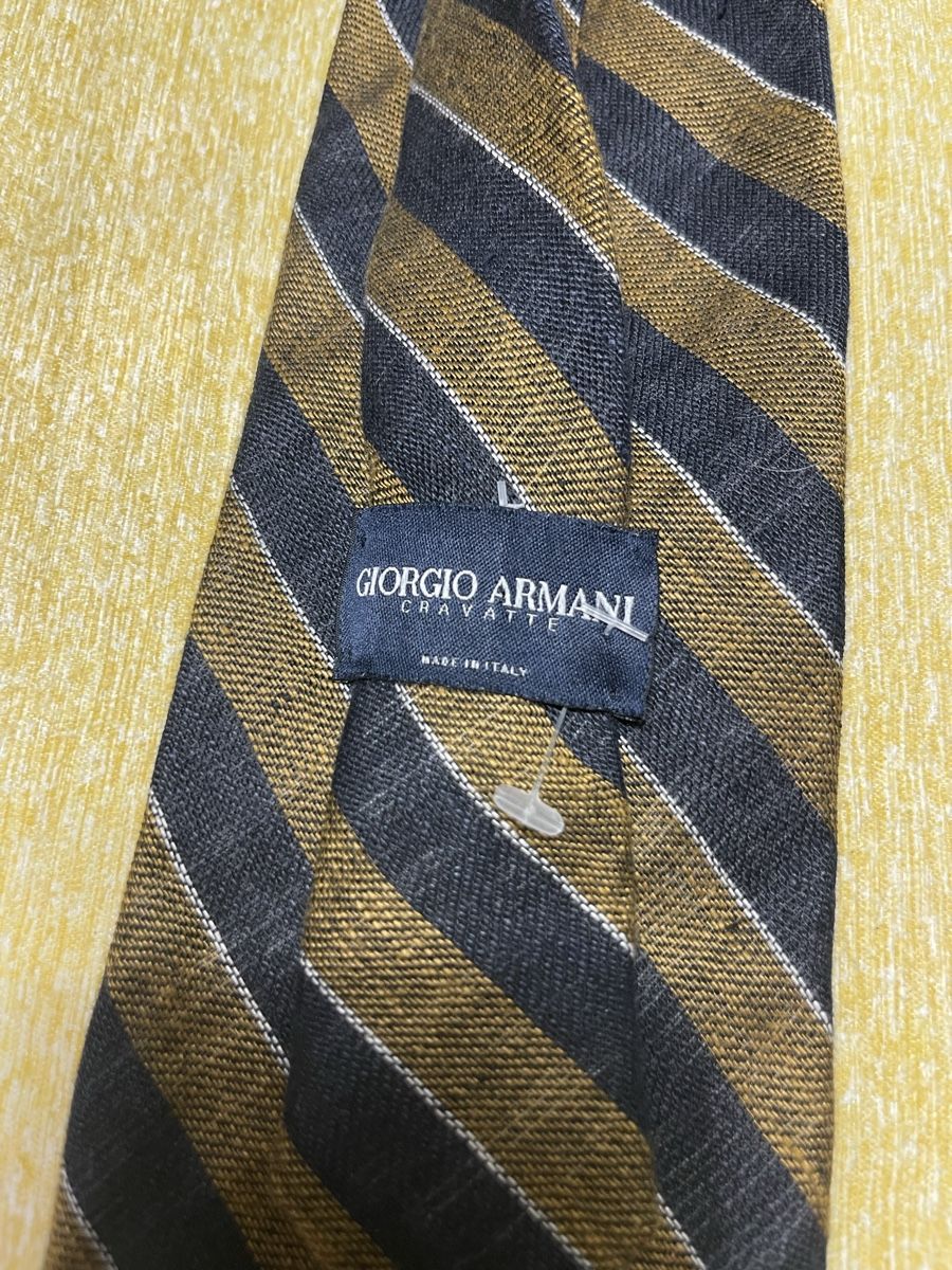 Armani Cravatte: Giorgio Armani Cravatta Uomo di seta righe marroni e blu, – Nuovo (secondo la descrizione) da Gordevio venduto da LanaZimm 1