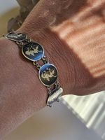Vintage Siam Tempeltänzer-Armband – Sterling Silver 925