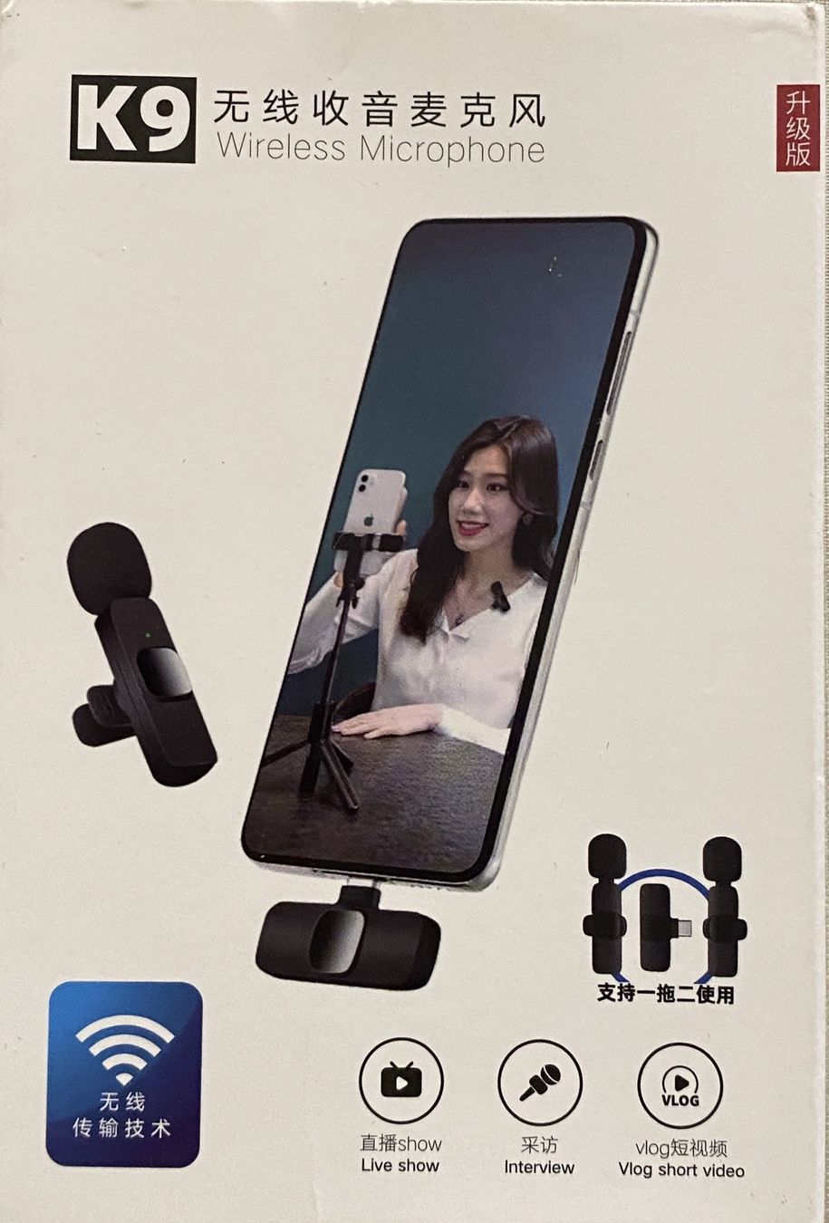 Mikrofone: K9 Wireless Bluetooth Lavalier Micropho – Gebraucht aus Jegenstorf von malartv