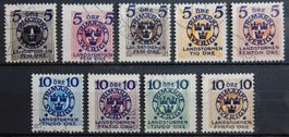 Schweden Kat. 97-105 gest. 1916 Kat. 180 Euro